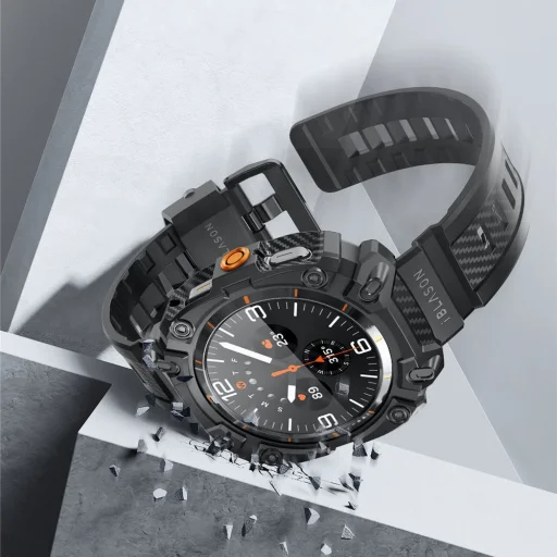  Samsung Galaxy Watch Ultra (47 mm) Fekete SUPCASE Iblsn Armorbox & Tempered Glass 2-Pack tok és üvegfólia - 5