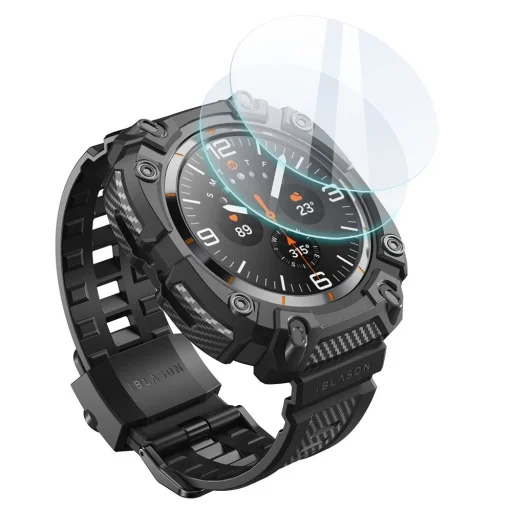  Samsung Galaxy Watch Ultra (47 mm) Fekete SUPCASE Iblsn Armorbox & Tempered Glass 2-Pack tok és üvegfólia - 1