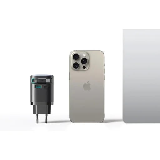 Joyroom TCL02 GaN 65W Töltő visszahúzható kábellel-Bl - 4