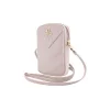 Guess PU Grained 4G Metal Logo Wallet Phone Bag Zipper Pink tok thumbnail