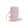 Guess PU Grained 4G Metal Logo Wallet Phone Bag Zipper Pink tok thumbnail