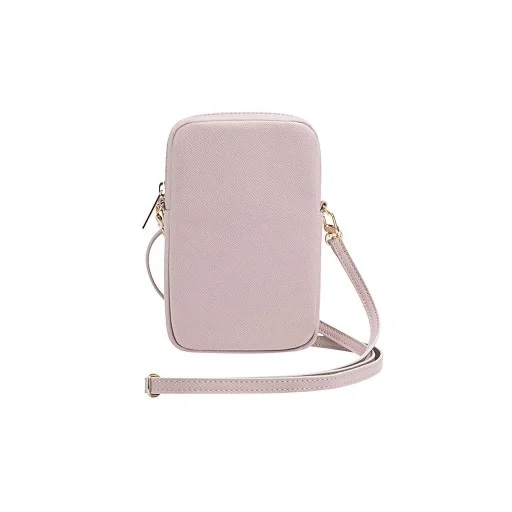 Guess PU Grained 4G Metal Logo Wallet Phone Bag Zipper Pink tok - 4