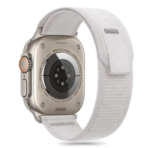 TECH-PROTECT NYLON STRIPE APPLE WATCH 6 / 7 / 8 / 9 / 10 / 11 / SE / ULTRA 1 / 2 (44 / 45 / 46 / 49 MM) CRAYON GREY szíj - 1