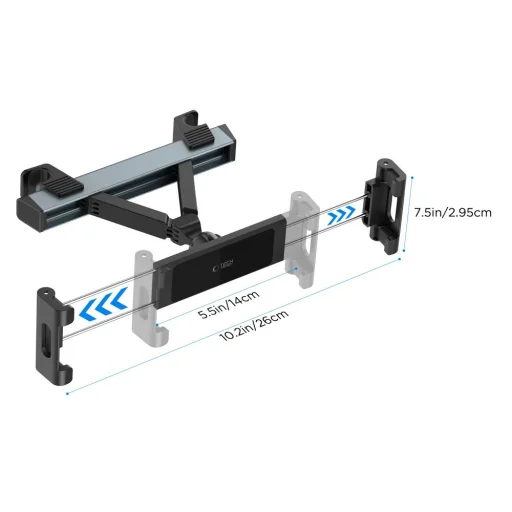 TECH-PROTECT V3 Fejtámla Autós Tartó Fekete - 6