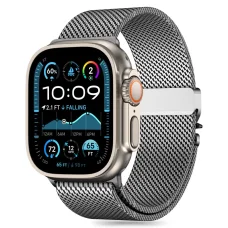 TECH-PROTECT MILANO APPLE WATCH 6 / 7 / 8 / 9 / 10 / 11 / SE / ULTRA 1 / 2 (44 / 45 / 46 / 49 MM) ezüst szíj