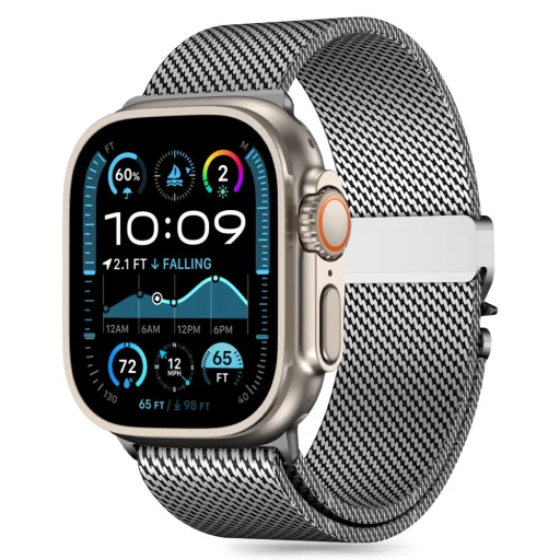 TECH-PROTECT MILANO APPLE WATCH 6 / 7 / 8 / 9 / 10 / 11 / SE / ULTRA 1 / 2 (44 / 45 / 46 / 49 MM) ezüst szíj - 1