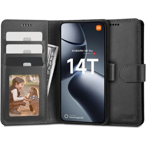 Tech-Protect Wallet Xiaomi 14T Pro fekete tok - 1