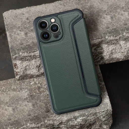 RAZOR fliptok iPhone 16 Plus-hoz sötétzöld tok - 6