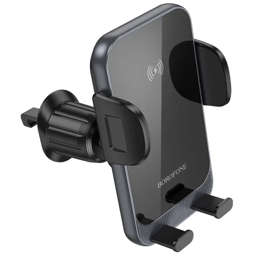 Borofone BH220 Leader vezetéknélküli töltéssel autós telefontartó légbefúvóra fekete - 3