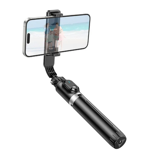 Borofone Selfie Bot BY12 Diva bluetooth selfiebot távirányítóval fekete - 4