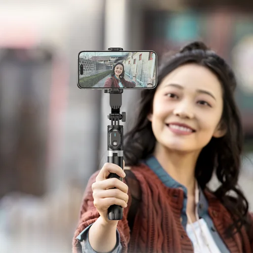 Borofone Selfie Bot BY12 Diva bluetooth selfiebot távirányítóval fekete - 9