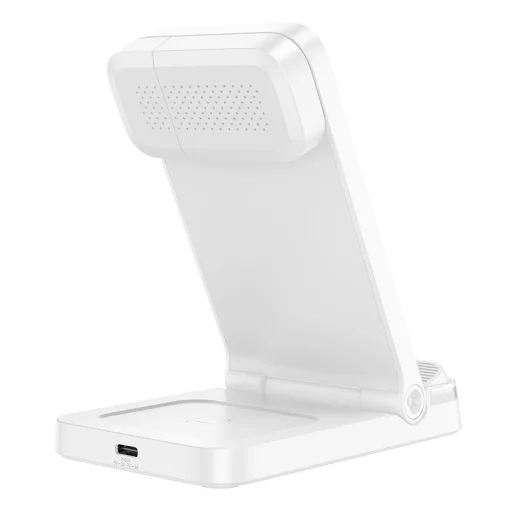 Borofone Vezeték nélküli indukciós töltő BQ33 Clever 3 az 1-ben 15W fehér - 2