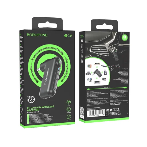 Borofone Audio Bluetooth Vevő AUX BC35 Wideway fekete - 9