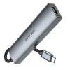 Borofone Adapter DH15 Buddy 6 az 1-ben - Type C to HDMI + Type C + USB 3.0 + USB 3.0 + SD + microSD - PD 100W szürke thumbnail