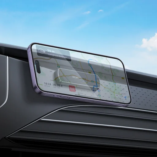 Borofone BH121 Eternal mágneses autós telefontartó, ragasztós talp, fekete - 7