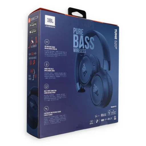 JBL Tune 520BT Bluetooth Vezeték nélküli On-Ear Fejhallgató Kék EU - 8