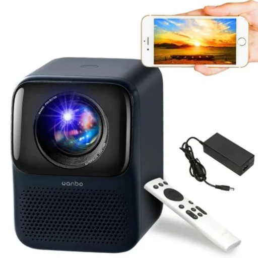 Wanbo T2 Max (Új) Hordozható Full HD 1080p projektor Android rendszerrel Kék EU - 1