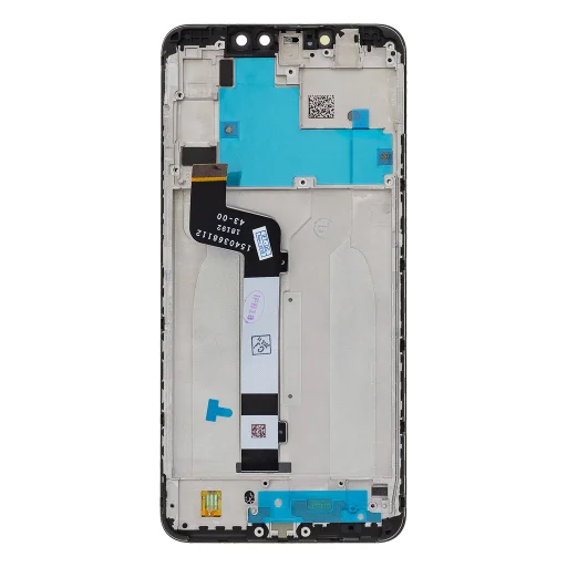 LCD kijelző + érintőegység + előlapi borítás Xiaomi Redmi Note 6 Pro fekete, - 2