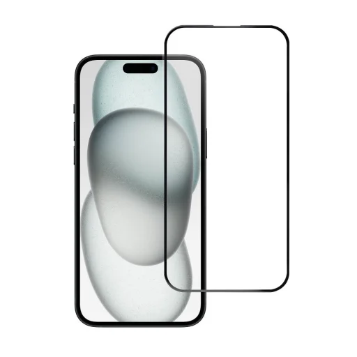 Edzett üveg Blue Star - APP IPHONE 15/16 Plus 5D Full Cover fekete üvegfólia - 1