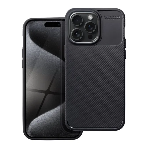 CARBON PREMIUM tok IPHONE 15 Pro Max fekete tok - 7