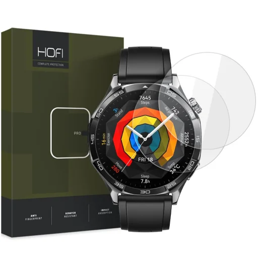 Edzett üveg Hofi Glass Pro+ 2-Pack Huawei Watch GT 5 (46mm) átlátszó üvegfólia - 1