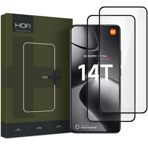 Edzett üveg Hofi Glass Pro+ 2-pack Xiaomi 14T/14T Pro fekete üvegfólia - 1