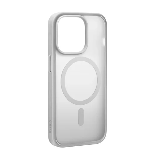 Puro tok TPU-ból integrált mágnesekkel és színátmenetes hatással 'GRADIENT' iPhone 15 Pro Max készülékhez, ezüst szín - 1