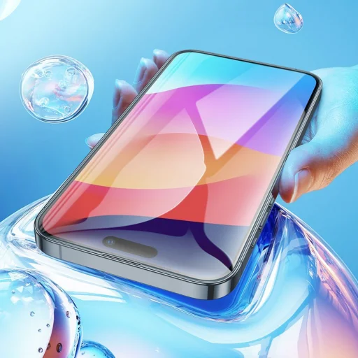 HOCO edzett üveg HD 5D Guardian shield (SET 10in1) - iPhone 15 Pro Max fekete (G14) üvegfólia - 6