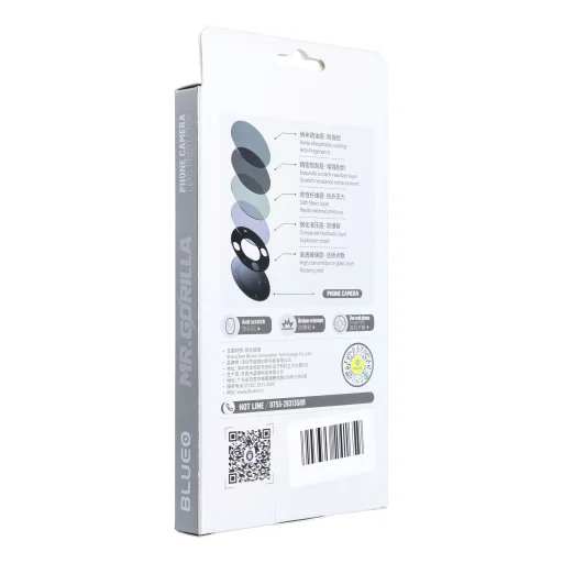 5D Mr. Monkey Armor kameravédő üveg (Hot Bending) - Samsung Galaxy S24 Plus / S25 Plus fekete üvegfólia - 3