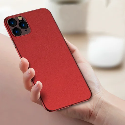 Áttetsző tok iPhone 11 piros - 2