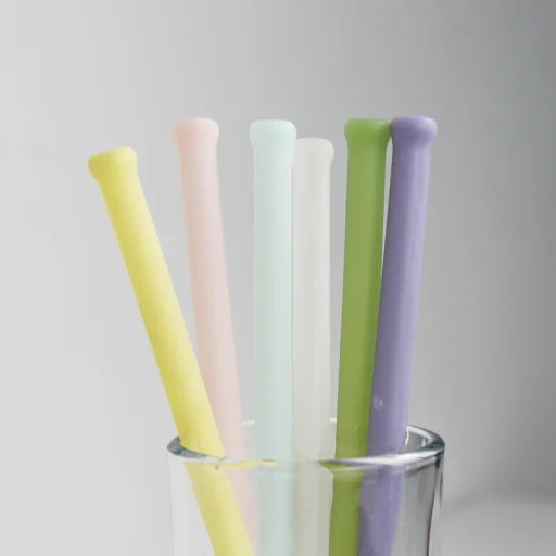 SMD-8364 Szilikon szívószál levendula 22cm újrafelhasználható - 3