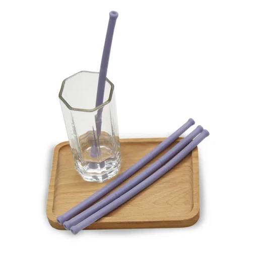 SMD-8364 Szilikon szívószál levendula 22cm újrafelhasználható - 1