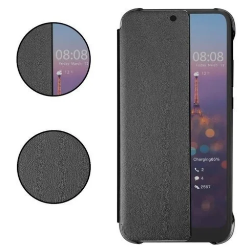 Sleep Case fliptok Huawei P30 Pro fekete - 1