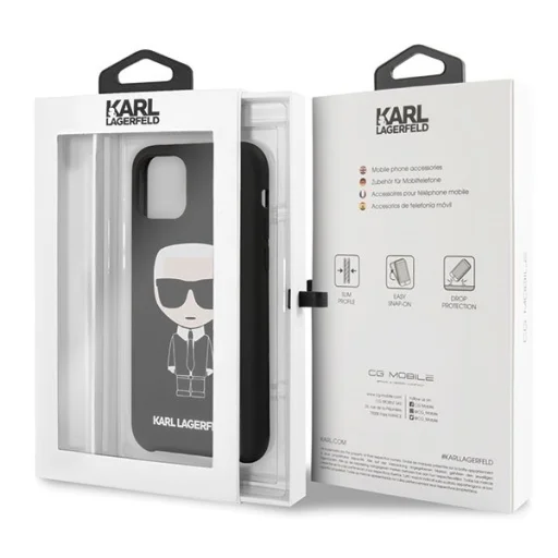 iPhone 11 Pro szilikon tok fekete Karl Lagerfeld Iconic KLHCN58SLFKBK - 7