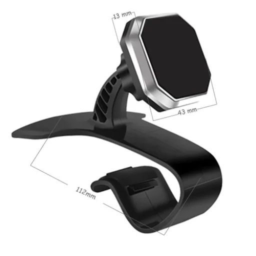 Univerzális mágneses autós telefontartó, műszerfalhoz rögzíthető fekete - 12