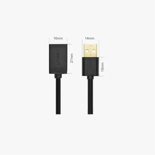 Ugreen USB apa - USB anya kábelhosszabbító 1m fekete (10314) - 2