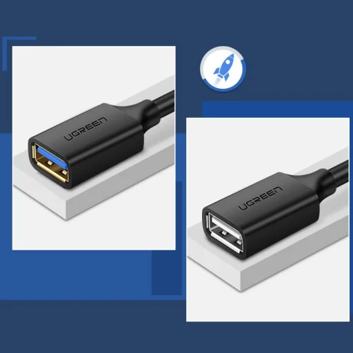 Ugreen USB 3.0 apa - USB 3.0 anya kábelhosszabbító 1m fekete (10368) - 9