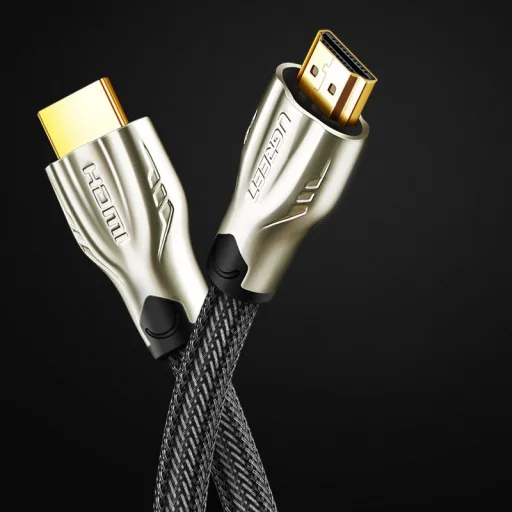 HDMI kábel 5m 1.4v 4K 60Hz 3D 30AWG arany Ugreen nylon harisnyázott (11193) - 4