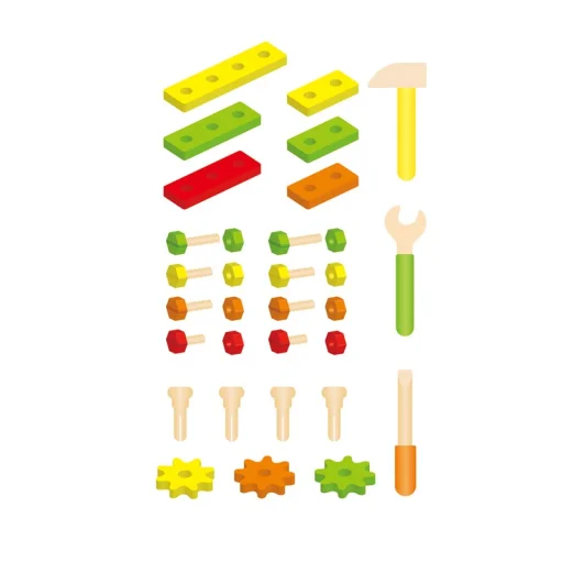 Fából készült összecsukható szerszámos doboz gyerekjáték - 2