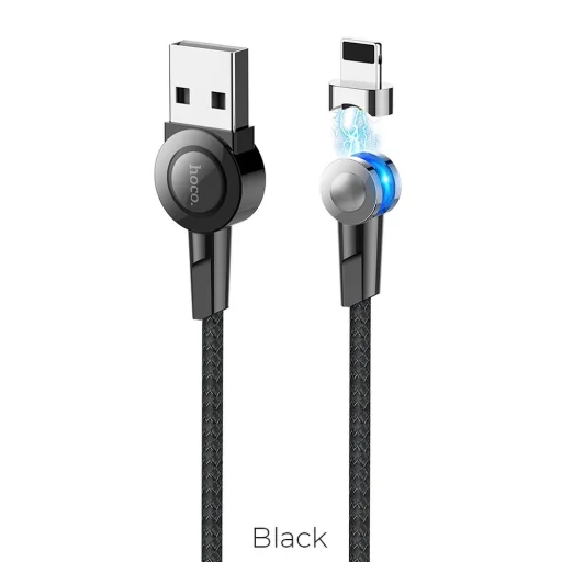 HOCO S8 Selected mágneses Lightning kábel fekete - 1