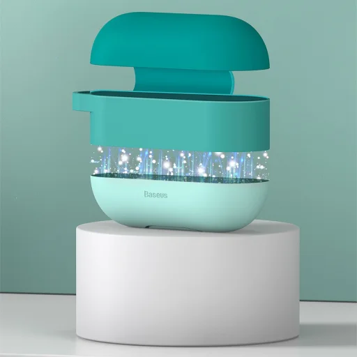 Baseus szilikon AirPods Pro 1/2 tok karabinerrel zöld (WIAPPOD-E06) - 8