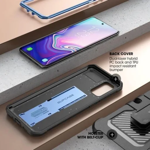 Supcase Unicorn Beetle Pro tok Samsung Galaxy S20 Plus Metallic Blue ütésálló - 4