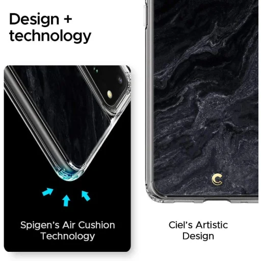 Spigen Sky Star Samsung S20 Plus fekete márvány mintás - 4