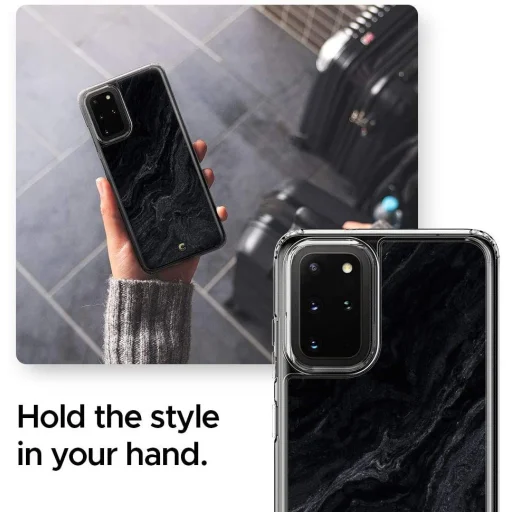 Spigen Sky Star Samsung S20 Plus fekete márvány mintás - 5