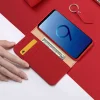 DUX DUCIS Wish valódi bőr fliptok Samsung Galaxy S9 Plus G965 piros thumbnail