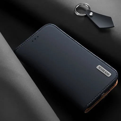 DUX DUCIS Wish valódi bőr fliptok Samsung Galaxy S9 Plus G965 piros - 14