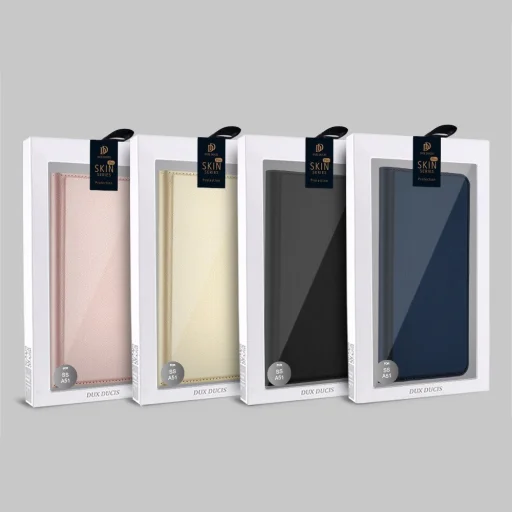 Samsung Galaxy A71 Dux Ducis Skin Pro fliptok arany színben - 22