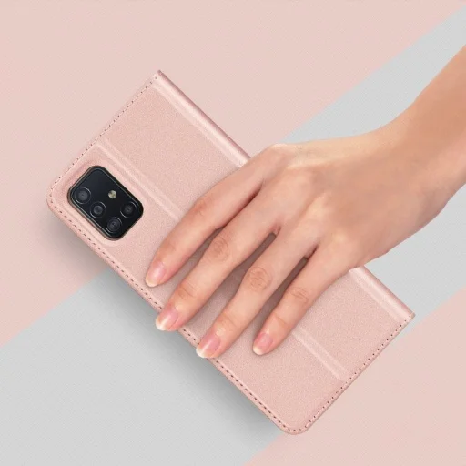 Samsung Galaxy A71 Dux Ducis Skin Pro fliptok arany színben - 14