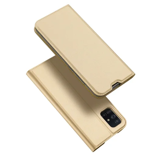 Samsung Galaxy A71 Dux Ducis Skin Pro fliptok arany színben - 1