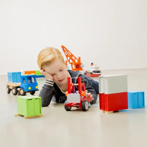 Fából készült targonca gyerekjáték - 4